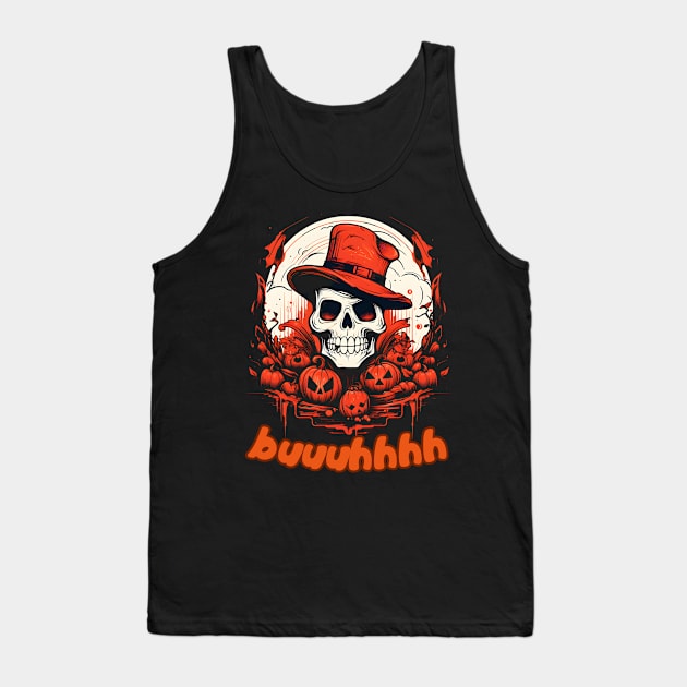 Buuhhhh-Halloween Haunt Tank Top by NedisDesign